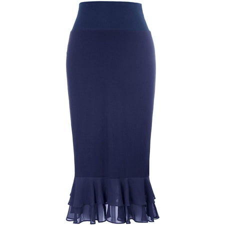 Women Lace Half Slip Extenders Skirt Vintage Flower Underskirt Knee Length Dress